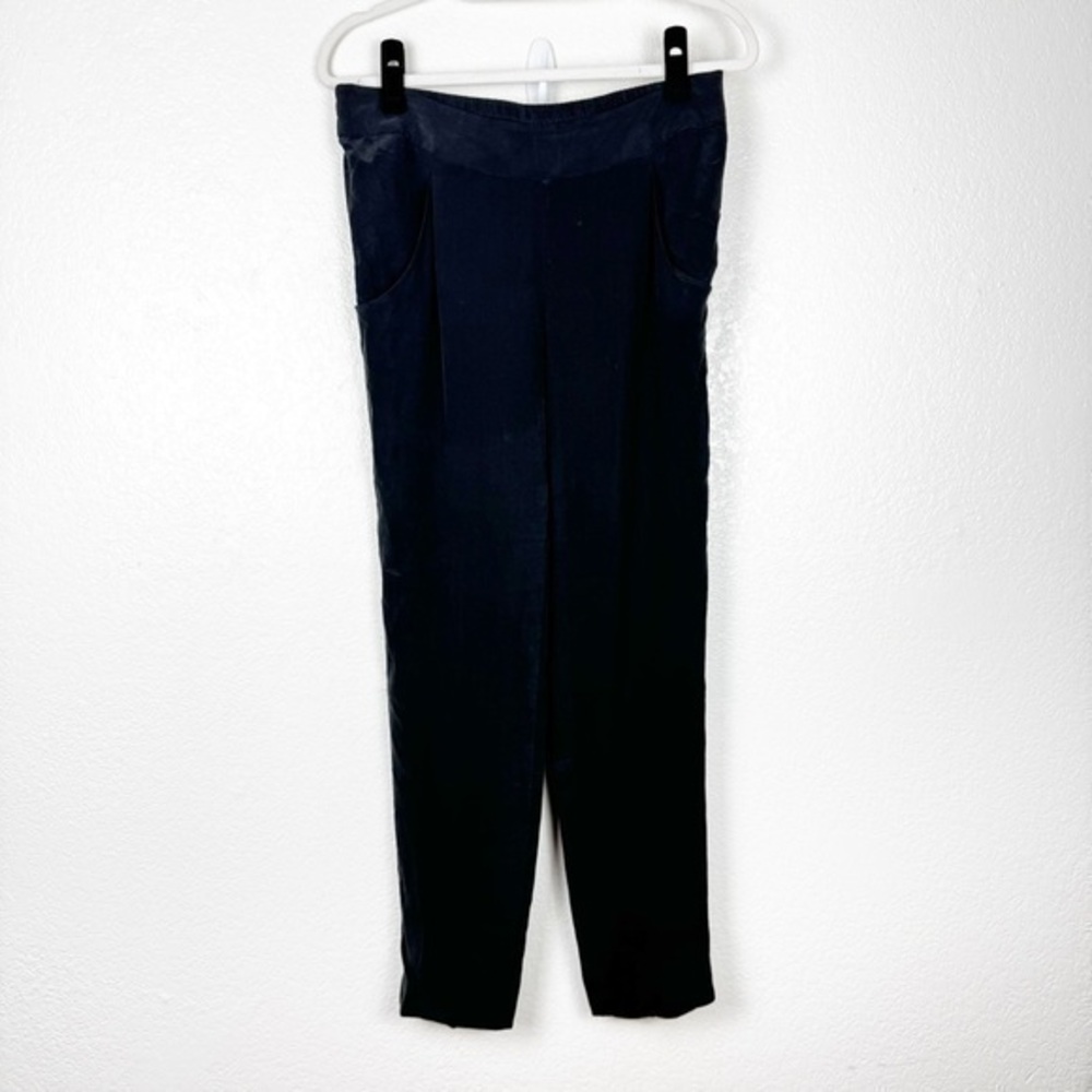 Cynthia Rowley 100% Silk Black Pants w/ Pockets Size 4